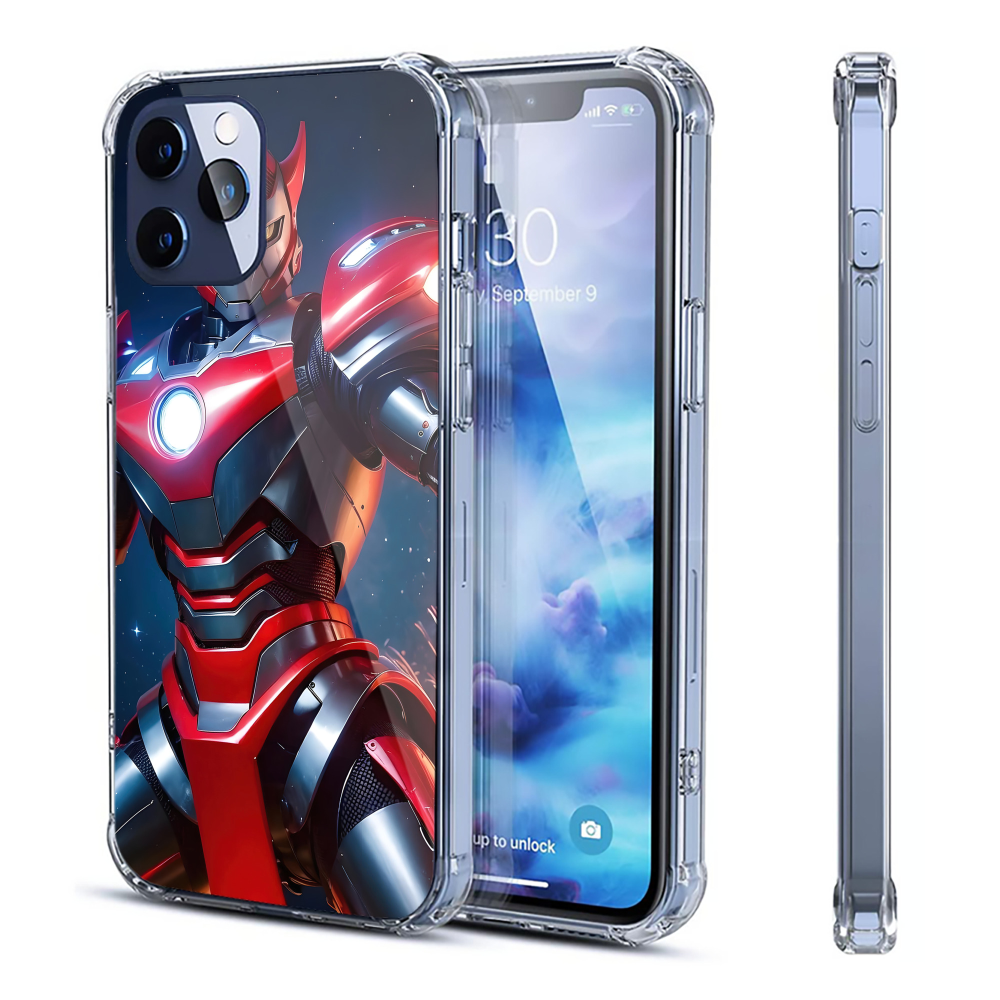 （画像用） ウルトラマン Ultraman 【iPhone 12シリーズ対応】透明スマホケース（クリアソフトケース）